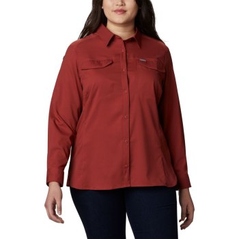 Columbia Overhemd Dames, Silver Ridge Lite Long Sleeve Plus Size Rood, 18WPJVIDR